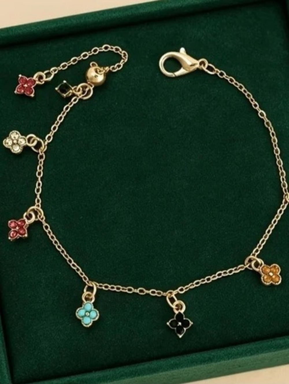 Gold-Tone Stainless Steel Charm Bracelet